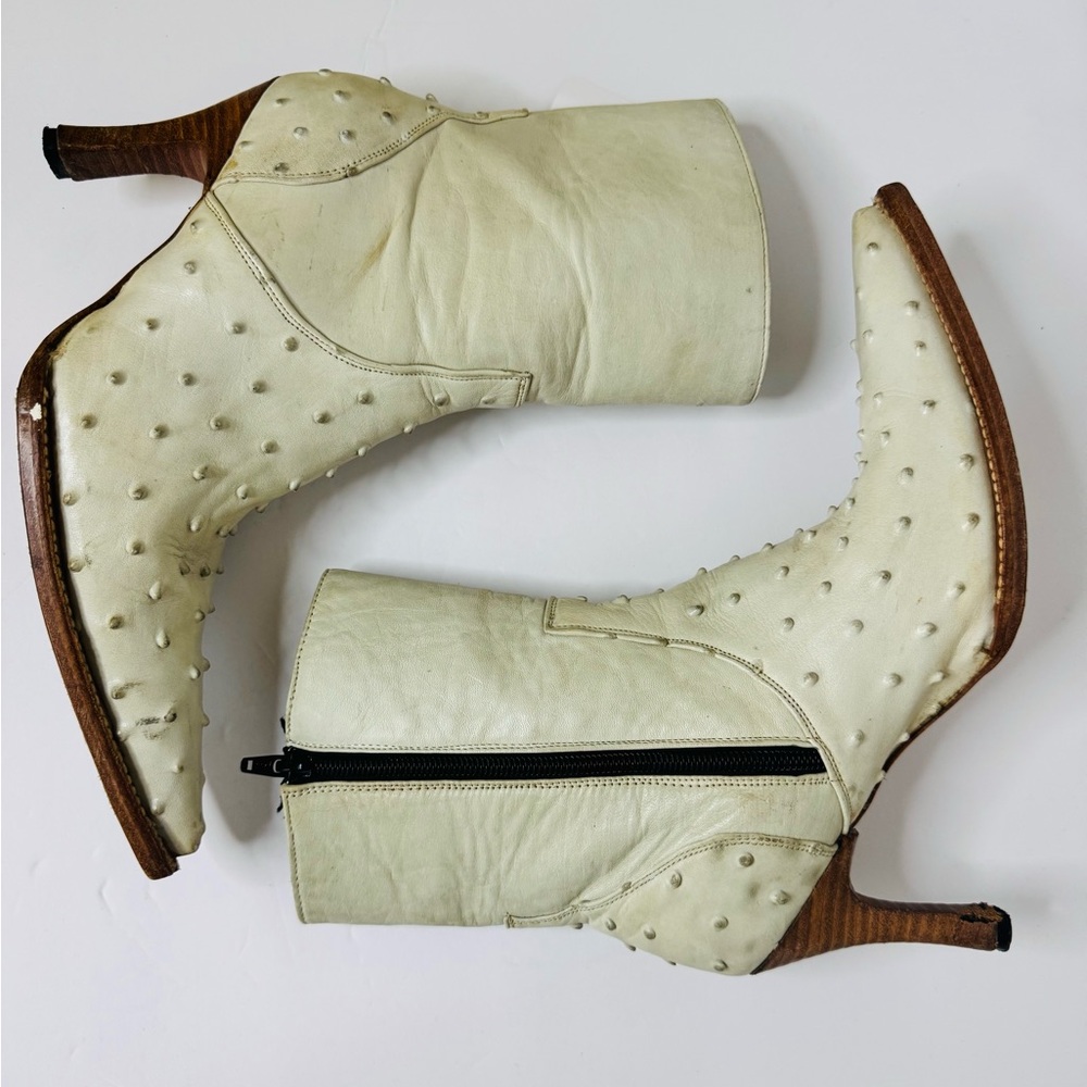 Western ostrich skin boots . Size 7- El Pajuelo